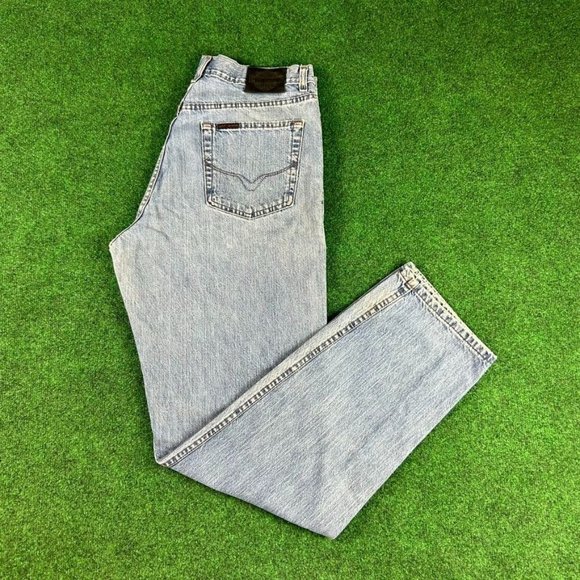 Harley‎ Davidson Blue Denim Straight Medium Wash Mens Motorcycle Jeans - Picture 1 of 12